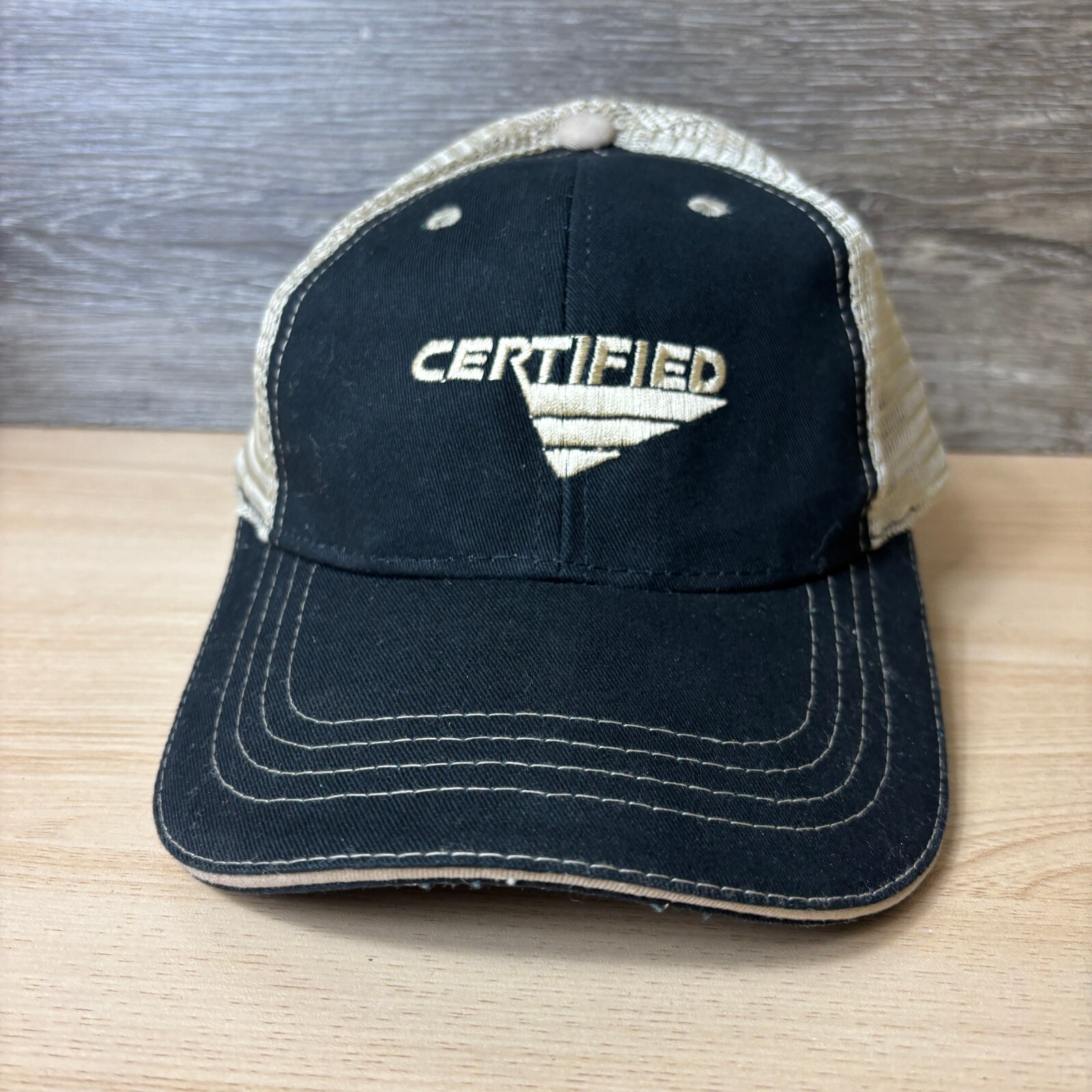 Certified Hat Cap Strap Back Black Adjustable